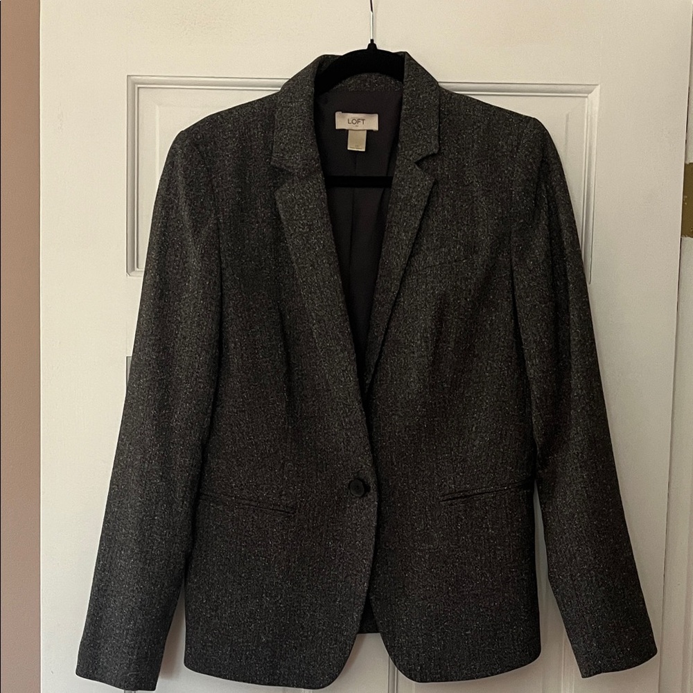 LOFT Women's Charcoal Gray Blazer